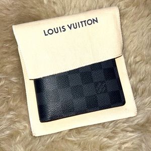 Louis Vuitton Black Checkered Bifold Wallet